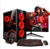 PC Gamer Draco Ryzen 5 5500 RAM 16GB SSD 1TB M.2 TARJETA VIDEO GT1050 4GB, FUENTE 600W MONITOR CURVO 27 FHD TECLADO + MOUSE